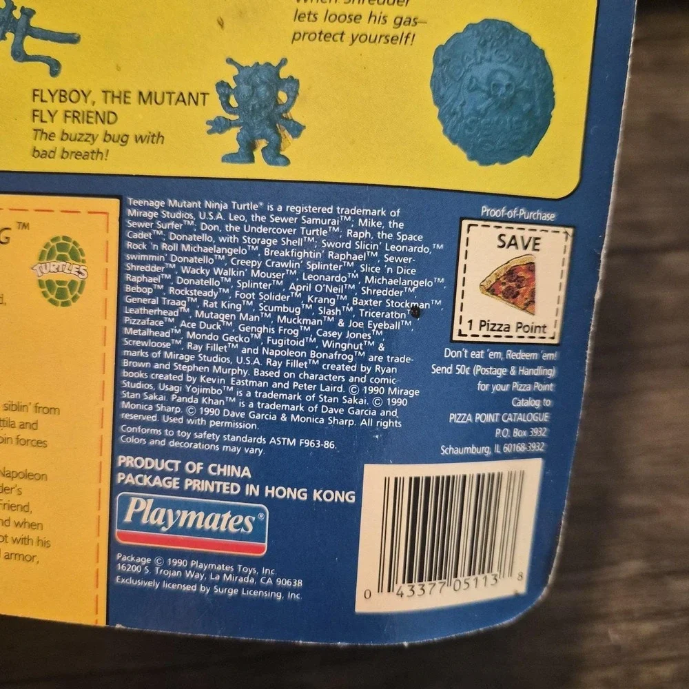 Rare 1990 TMNT Napoleon Bonafrog MOC Sealed Vintage Playmates Action Figure